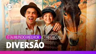 Candinho leva Policarpo &agrave; f&aacute;brica para tirar fotos com crian&ccedil;as! | &Ecirc;ta Mundo Melhor | TV Globo