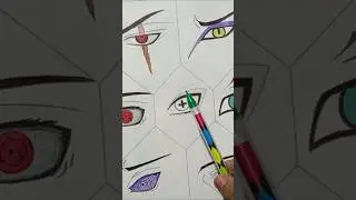 Naruto 🔥 characters eye drawing 😮#viral #shorts