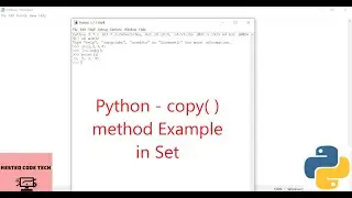 Python-copy( ) method Example in set