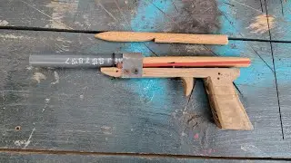 Crossbow bamboo gun making 