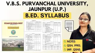 VBSPU M.Ed. Syllabus - All Semesters | Veer Bahadur Singh Purvanchal University | Notes and Books |