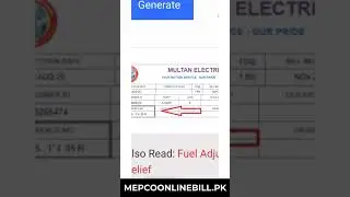 MEPCO Online Bill - Check and Download #shorts