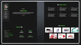 Portfolio Website Using Only HTML And CSS | Pure HTML, CSS and Javascript