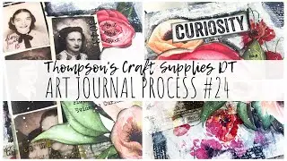 ART JOURNAL PROCESS | 24 | Mixed Media | Thompson's Craft Supplies DT | ms.paperlover [ad]