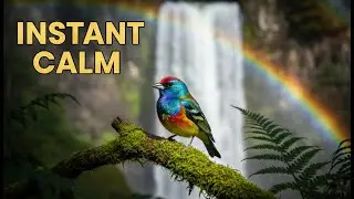 Sleep in 3 Minutes: Rare Rainbow Songbirds & Waterfall (4K)