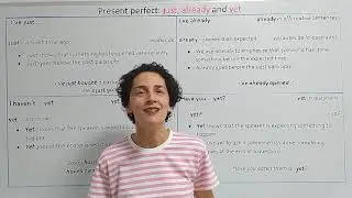 Present perfect 2: just, already and yet (Spanish A2-B1).