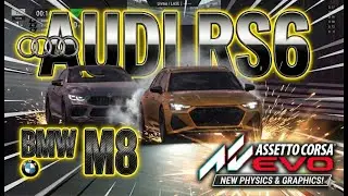 Audi RS6 vs BMW M8 in HEAVY RAIN! Brutal Battle at SPA 🌧️