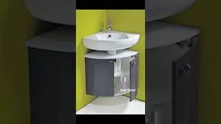 Corner Wash Basin Ideas #corner #washbasin #design #modular #bathroom #makeover #organization #decor