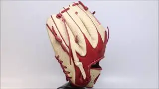 44 Pro Custom Baseball Glove Signature Series Blonde Snakeskin Maroon Crown Tip