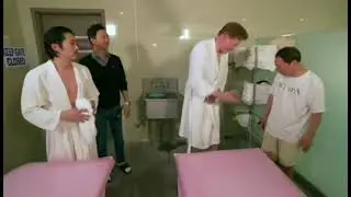 Conan O'Brien & Steven Yeun at a Korean Spa - Body Scrub