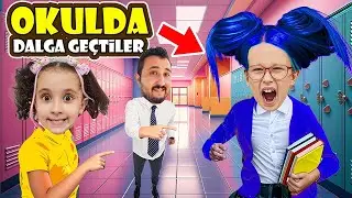 OKULDA BAHARIN SA&Ccedil;IYLA DALGA GE&Ccedil;TİLER !! ANNESİ SA&Ccedil;LARINI &Ccedil;OK G&Uuml;ZEL YAPTI !! 