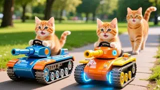 Mama Cat Trims Fur on the Farm and Makes Tiger Hat For Kittens At Home🐾🎩🐯