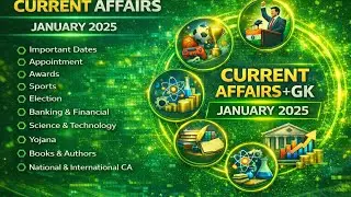 January 2025 Current Affairs + GK ✅ | WBCS | WBSSC Group C & D | NTPC | CGL | RAIL | BANK | POLICE