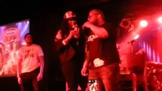 Taj From SWV tries to get Young Jack Thriller from THISIS50.COM to take off his shirt.