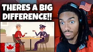 AMERICAN REACTS To Canadian Police vs. American Police