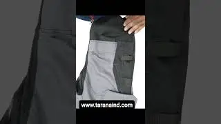 Ce Protector safety workwear trouser black grey strech fabric.