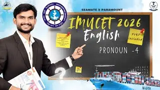 IMU CET 2026 - English | Class -15| Pronoun-4 | Best online coaching for imu cet