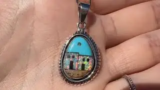 Unisex Southwest-Style Opal & Turquoise Inlay Pendant | OpalPop