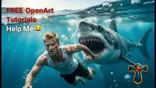 OpenArt Image and Video Creation Underwater Shark Chase Scene