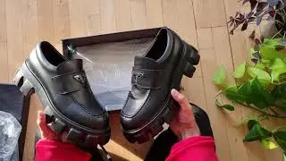 UNBOXING PRADA MONOLITH BRUSHED LEATHER LOAFERS 2022