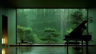 Peaceful music with rain and piano for deep sleep relaxation