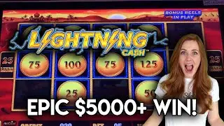 OMG!! INCREDIBLE EPIC RUN ON LIGHTNING CASH OVER $5000 PROFIT!! JACKPOT HANDPAY ONLY THE BEGINNING!!