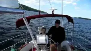 Morgan 382 sailing near Indian Point on Lake Champlain - compilation video