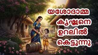 യശോദാമ്മ കൃഷ്ണനെ ഉറലിൽ  കെട്ടുന്നു | Yashoda Ties Krishna to Mortar | Krishna Story Malayalam