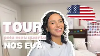 tour completo pelo meu quarto nos eua 🇺🇸 