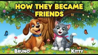 🐶 Bruno's Kindness &ndash; A Cat 🐱 and Dog 🐶 Story for Kids | English Bedtime Story for Children