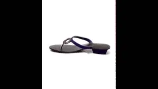Mochi Navy T-Strap Sandals