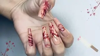 How to do Blood Splatter Nails