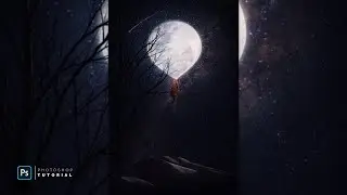 Glowing moon photoshop | Liquify the moon into a balloon - Photoshop Tutorial