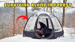 Surviving Alone in Snow Ice|🥶|1 Night survive|Home Builder|@JungleBuilder@JungleSurvival