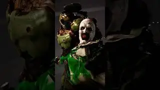 Doom slayer meets art the clown💀 #shorts #mk1 #doom