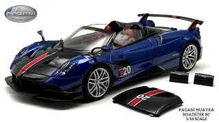 Blue Pagani Huayra Roadster BC 1/18 Miniature Scale Model Car