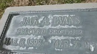 Actor Jack Evans Grave Valhalla Memorial Park North Hollywood California USA April 5, 2024