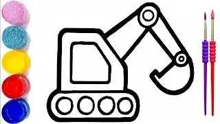 Exciting Excavator Fun 🚧🎨| Drawing, Painting & Coloring for Kids & Toddlers | Join Us!
