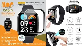 HOP Anti Gores 3D Curved Full Cover for Redmi Watch 3 Screen Protector