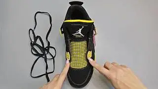 How To Tie Shoelaces in  Nike Air Jordan 4s Sneakers