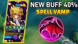 DYRROTH NEW BUFF ITEM QUEEN WINGS UNKILLABLE 40% SPELL VAMP!! DYRROTH BEST BUILD 2022 - MLBB