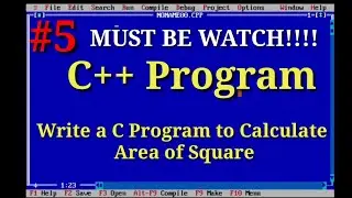 Write a C Program To Calculate Area Of Square | Learn C Program | TECH ASHISH