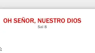 OH SEÑOR, NUESTRO DIOS CAMINO NEOCATECUMENAL