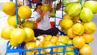 Amazing Coconut Cutting Skills | Fruit Cutting | Cambodian Street Food