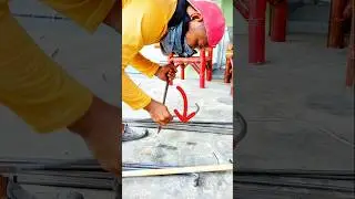 cara membuat ujung besi bengkok pendek #short #videoviral #yutubeshorts