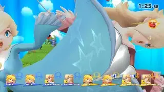 Smash Wii U - Giant Team Peach and Rosalina Battle (Only Blast and Screen KO) #7