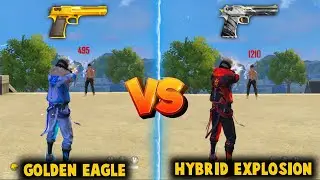 THE GOLDEN EAGLE VS DESERT EAGLE - HYBRID EXPLOSION DAMAGE ABILITY TEST |BEST ONETAP SKIN-FREE FIRE