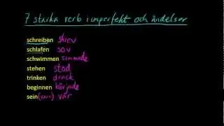 Tyska 3: Imperfekt av starka verb