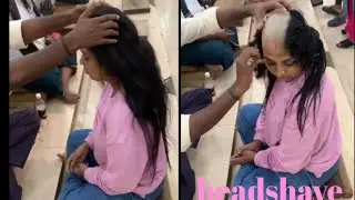 Beautiful Indian girl long to bald full headshave ❤️ | Razor shave | temple headshave | #headshave