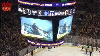 Bruins show Wednesday&rsquo;s brawl at Fenway then cut to Joe Kelly who is in attendance - April 14, 2018
